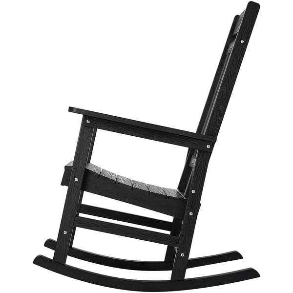 Keinutuoli, 2-osainen setti, 87x71x110 cm, musta, HIPS-materiaali