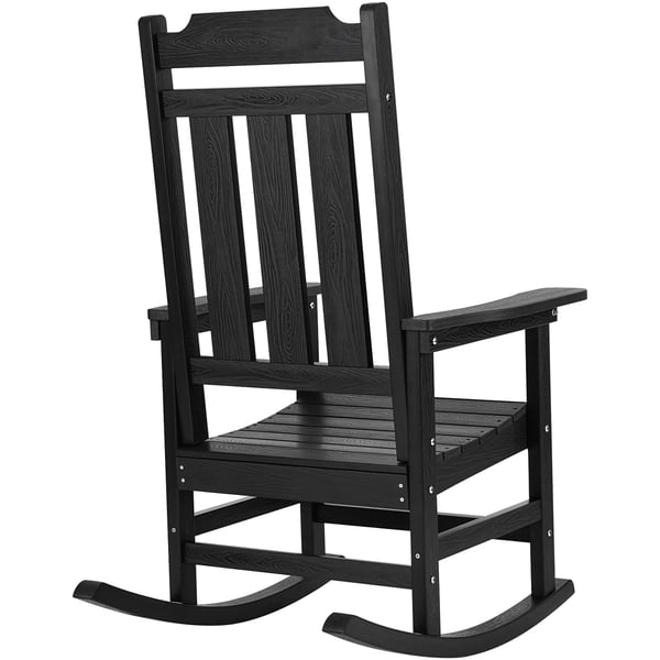 Keinutuoli, 2-osainen setti, 87x71x110 cm, musta, HIPS-materiaali