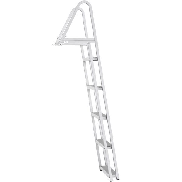 Laituritikapuut, 5 askelmaa, 61x45.5x182.5 cm, alumiini, liukumaton muotoilu Laituritikapuut, 5 askelmaa, 61x45.5x182.5 cm, alumiini, liukumaton muotoilu