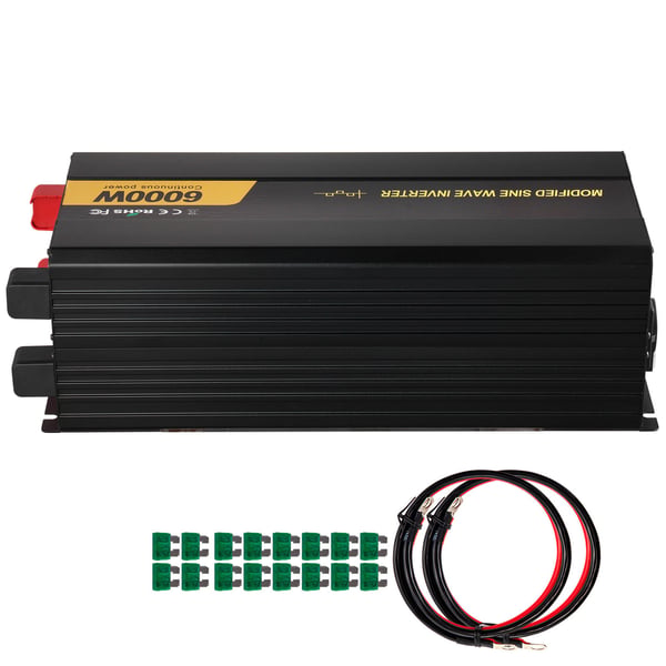 Virtamuunnin, 6000W, 51.5x20.5x16.2 cm, LCD-näyttö, alumiiniseos