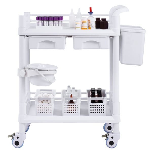 Laboratorievogn, 70,5x44,5x90 cm, Hvid, Opbevaring