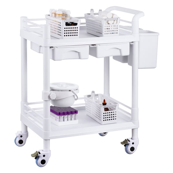 Laboratorievogn, 70,5x44,5x90 cm, Hvid, Opbevaring