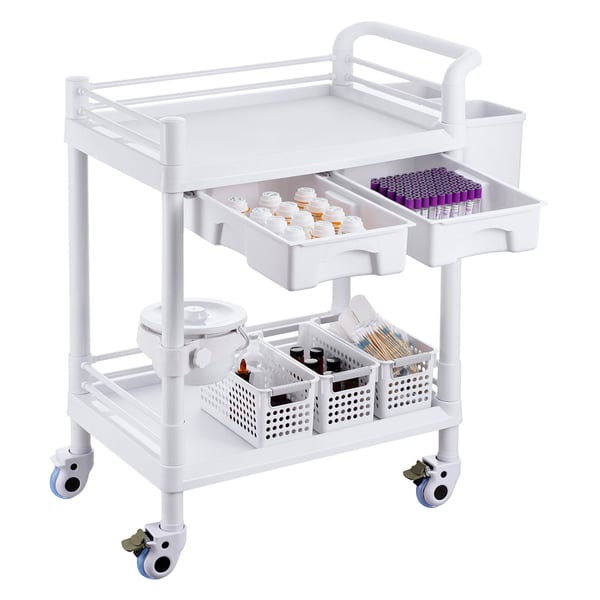 Laboratorievogn, 70,5x44,5x90 cm, Hvid, Opbevaring