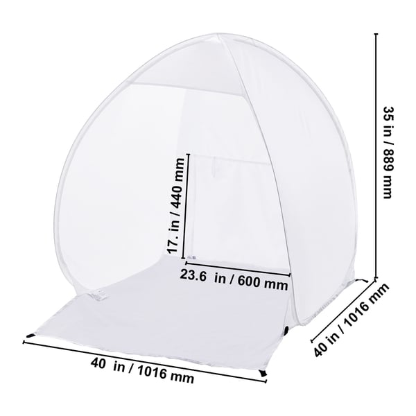 Spraymalingstelt, 101,6x88,9x101,6 cm, Bærbar, Pop-up, Polyester