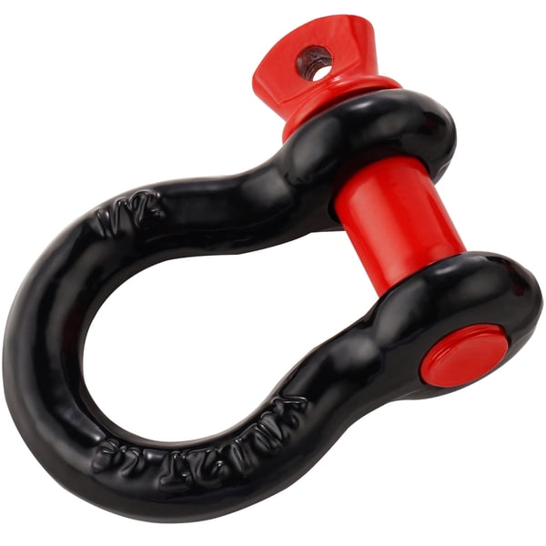 D-Ring Sjækkel 12,7x15,9 mm Sort Rød Legeret Stål Sæt