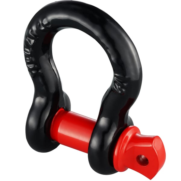 D-Ring Sjækkel 12,7x15,9 mm Sort Rød Legeret Stål Sæt