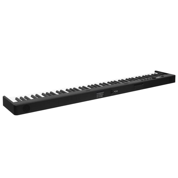 Digitaalipiano, 88-koskettiminen taitettava koskettimisto, 126x21x7 cm, musta, kannettava