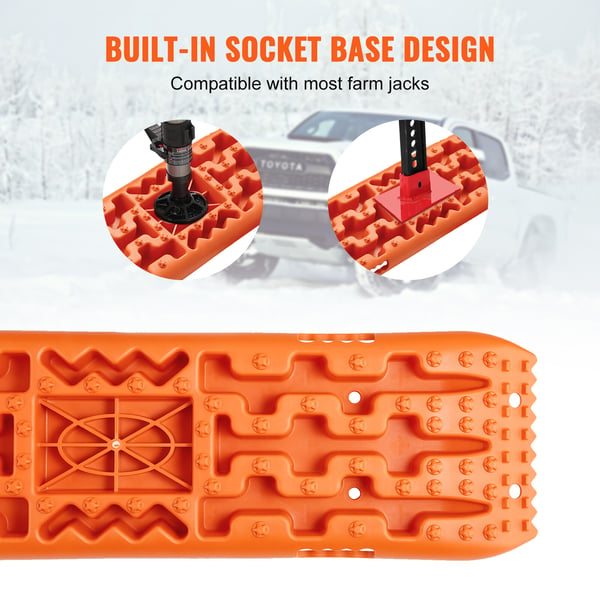 Traktionsplader, 104x28.3x6.8 cm, Orange, PP-materiale