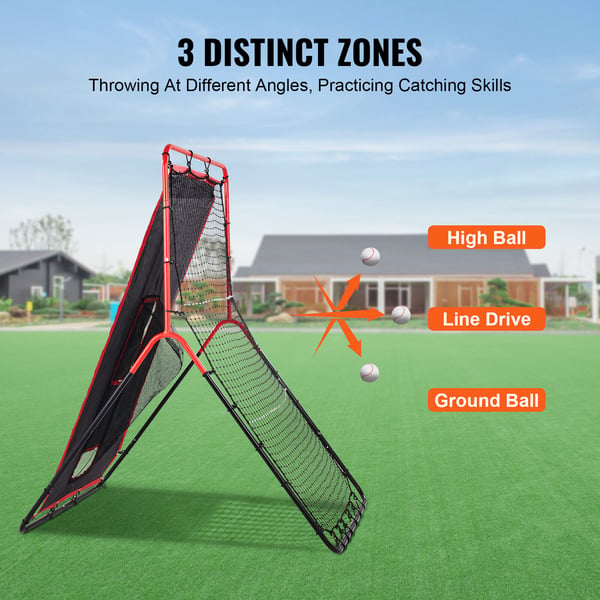 Baseball og softball rebounder net, 92x139x116 cm, stål