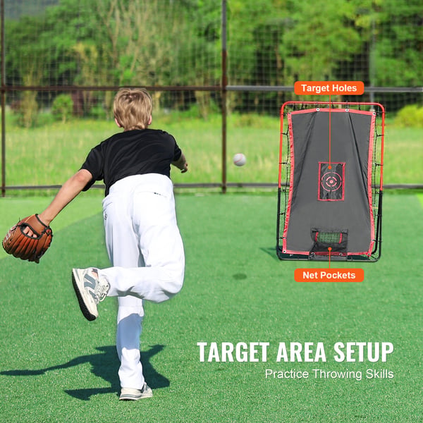 Baseball og softball rebounder net, 92x139x116 cm, stål