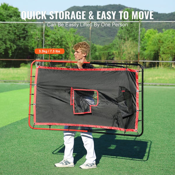 Baseball og softball rebounder net, 92x139x116 cm, stål