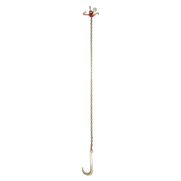 Trækkæde, J-krog G80 180x2,4 cm, 2448 kg kapacitet, stål