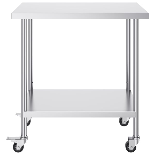 Arbetsbord, 61x91,4x95,5 cm, Silver, Rostfritt stål