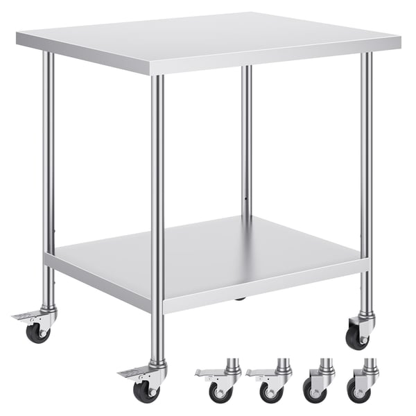 Arbetsbord, 76,2x45,7x95,5 cm, Silver, Rostfritt stål