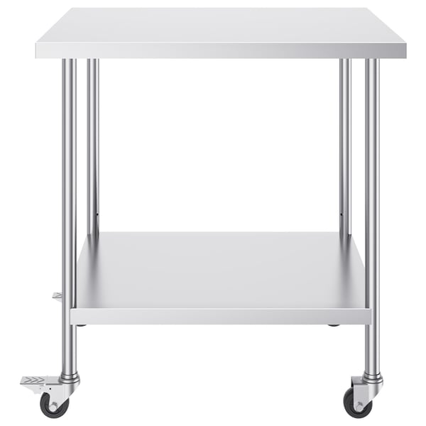 Arbetsbord, 76,2x45,7x95,5 cm, Silver, Rostfritt stål