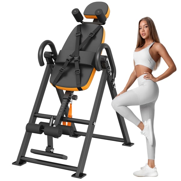Inversionstabel, 136 kg kapacitet, orange/sort, stål