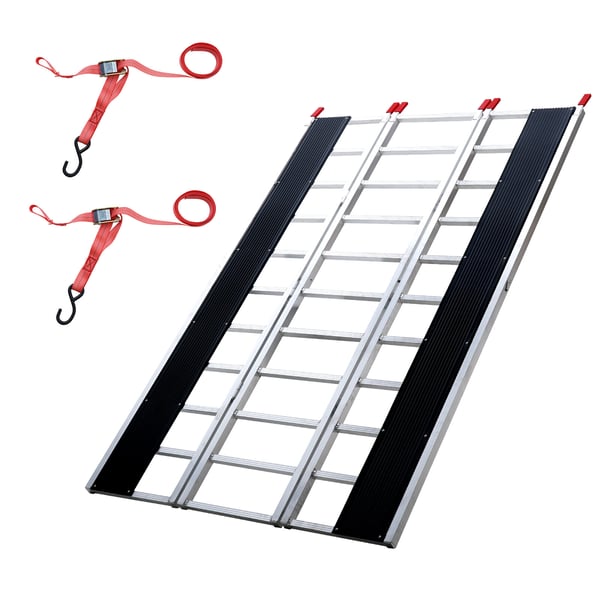 Lastningsramp, Tri-Fold Aluminium, 2160x1375x39 mm, Halkfri, Förvaring