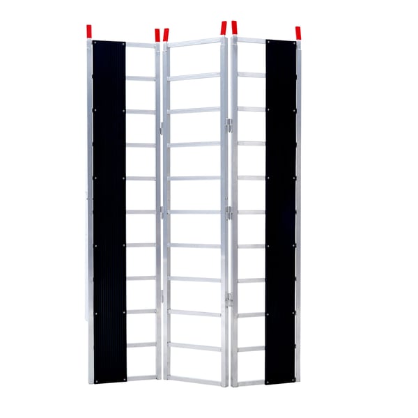 Lastningsramp, Tri-Fold Aluminium, 2160x1375x39 mm, Halkfri, Förvaring