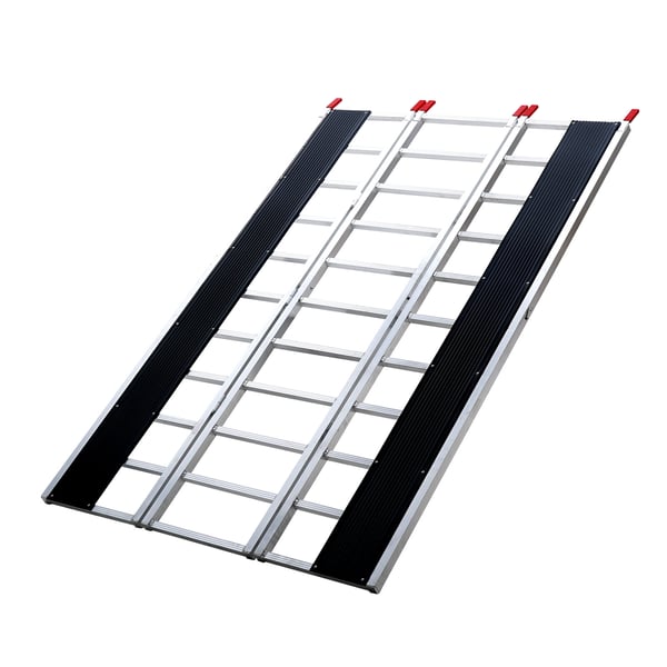 Lastningsramp, Tri-Fold Aluminium, 2160x1375x39 mm, Halkfri, Förvaring
