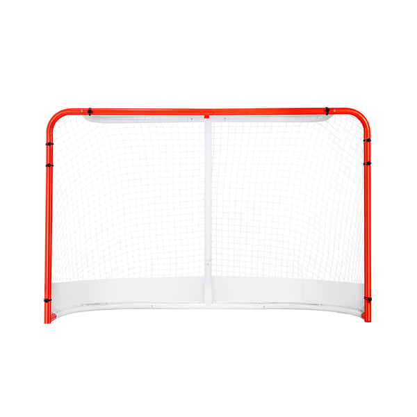 Hockeymål, 183x64x122 cm, Hvid/Rød, Stål