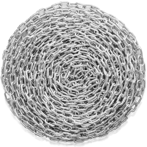 Bevislänkad kedja 0,8x2800 cm, förzinkat galvaniserat kolstål
