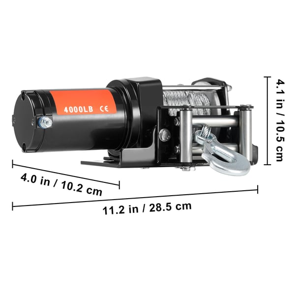 Elektrisk spil, 28.5x10.2x10.5 cm, stålkabel, vandtæt, fjernbetjening