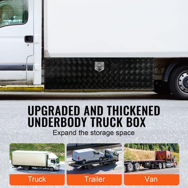 Underkasse til lastbil, 152,4x43,2x45,7 cm, aluminium, opbevaring