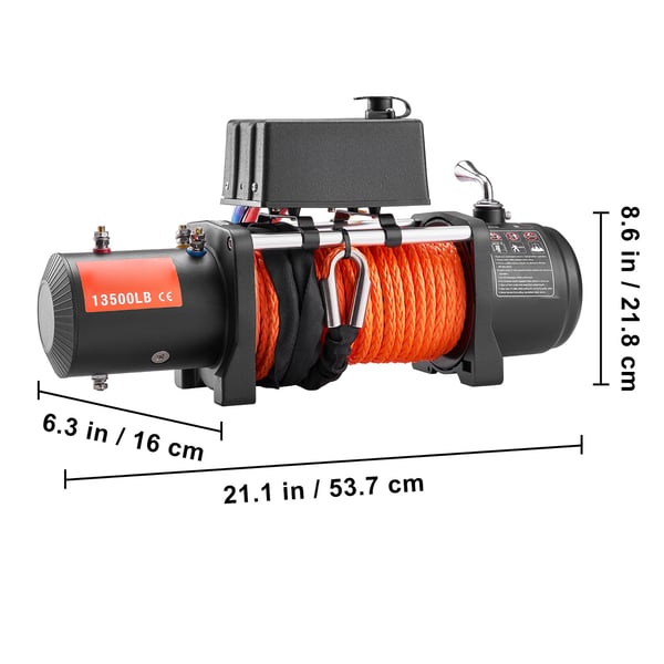 Elektrisk spil, 53,7x16x21,8 cm, 6123,5 kg, syntetisk reb, vandtæt, fjernbetjening