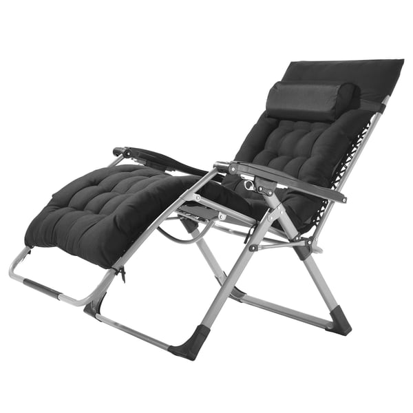 Zero Gravity-stol, 159x82,5x79,5 cm, Svart, Justerbar vilstol