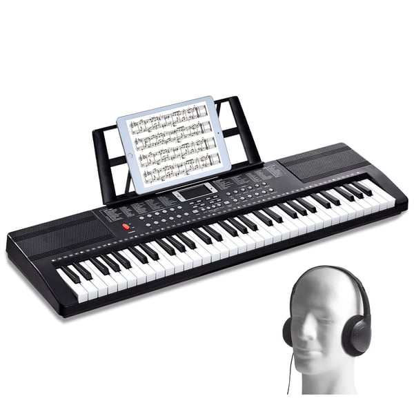 Digitalt keyboardklaver, 61 tangenter, 85x26x7 cm, bærbart elektrisk klaver