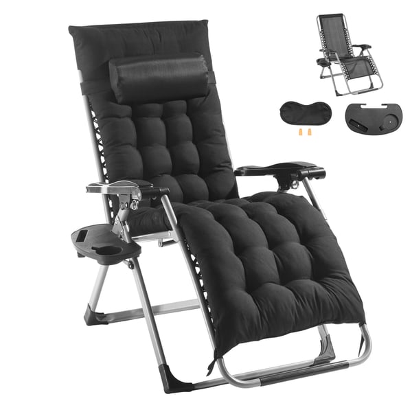 Zero Gravity-stol 86,5x64,5x111 cm svart, Recliner loungestol