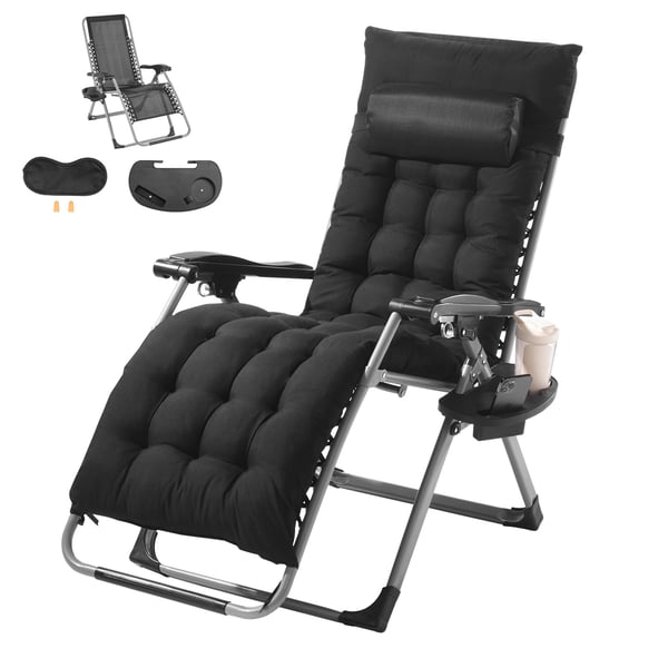 Zero Gravity-stol 86,5x64,5x111 cm svart, Recliner loungestol