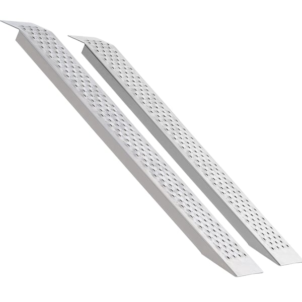 Lastset för påkörningsramp, 1200x215x42 mm, aluminium, halkskydd, portabel förvaring