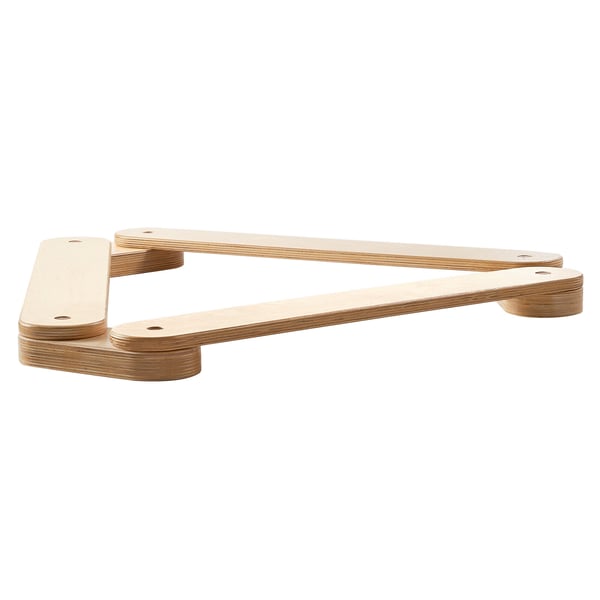 Balancebom, 3-delt træbalancebræt til småbørn, 74x11x3,6 cm, Træ