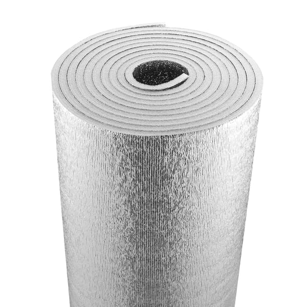 Termisk isoleringsrulle, 122x762 cm, silver, dubbelsidig aluminiumfolie