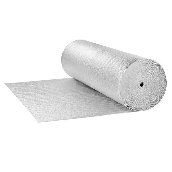 Termisk isoleringsrulle, 122x7620 cm, sølv, aluminiumsfolie vævet stof