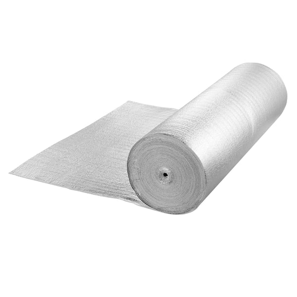 Termisk isoleringsrulle, 122x7620 cm, sølv, aluminiumsfolie vævet stof