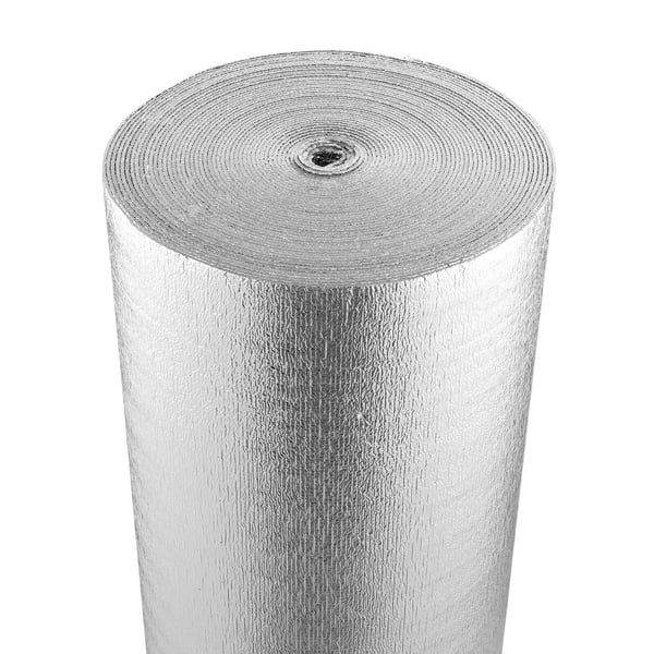 Termisk isoleringsrulle, 122x7620 cm, sølv, aluminiumsfolie vævet stof