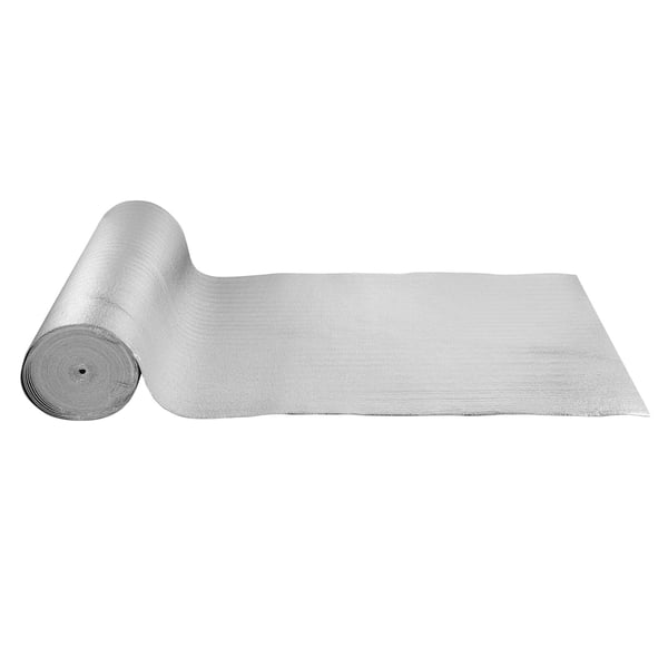 Termisk isoleringsrulle, 122x7620 cm, sølv, aluminiumsfolie vævet stof