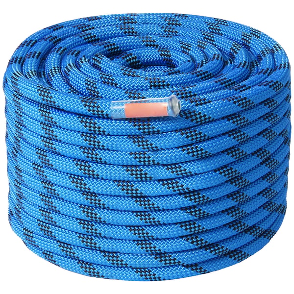 Statisk klätterrep 38.1x1.27 cm blå, polyester