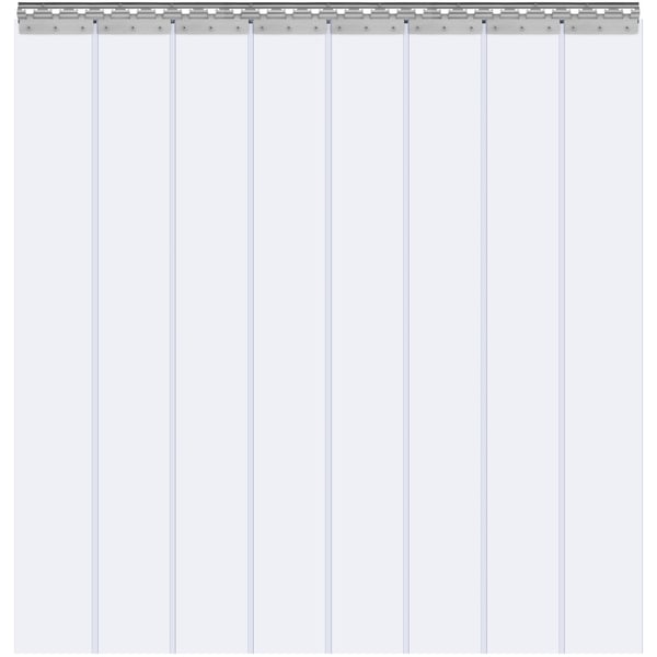 Strimmelgardin, PVC-dørgardin, 121,9x213,4 cm, Klar, Plastik