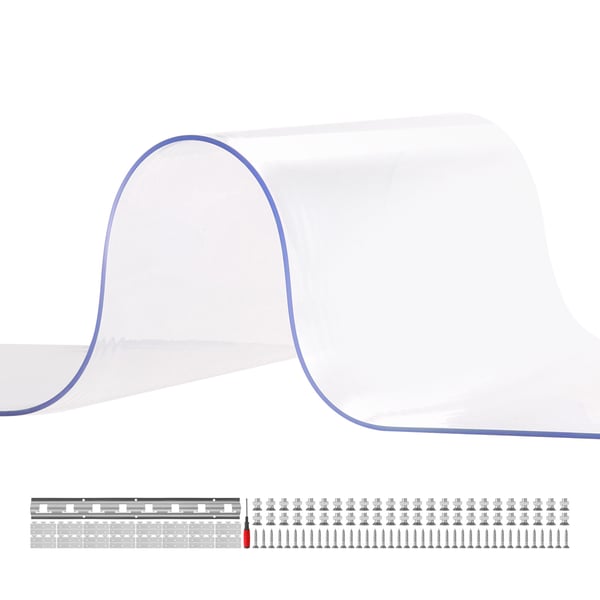 Strimmelgardin, PVC-dørgardin, 244x244 cm, Klar, Plast Strimmelgardin, PVC-dørgardin, 244x244 cm, Klar, Plast