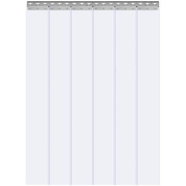 Strimmelgardin, PVC-dørgardin, 96,5x213,4 cm, Klar, Plastik