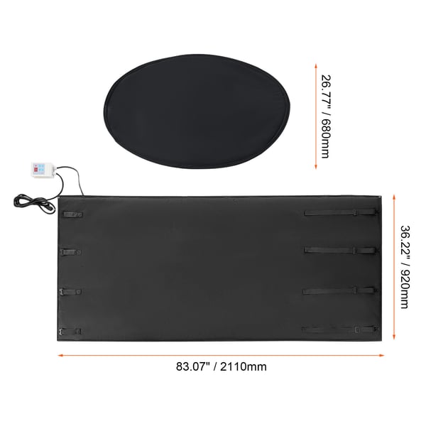 Tynnyrilämmitin 208,2 L 1300W 0-63°C säädettävä, metalli, eristetty