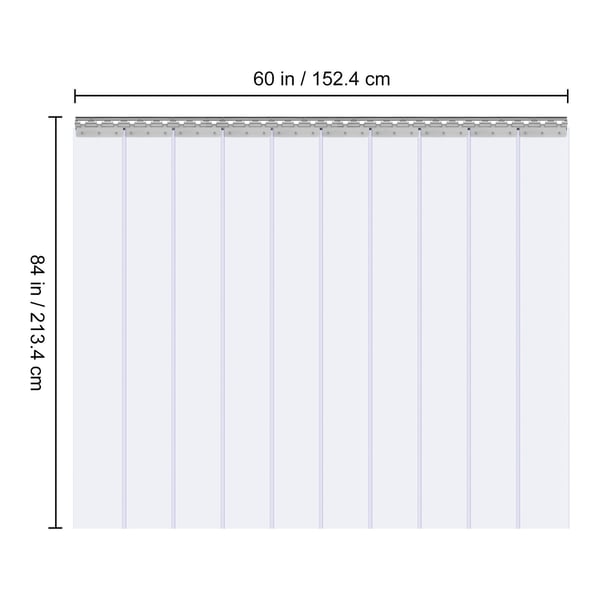 Stripgardin, PVC-dörrgardin, 152,4x213,4 cm, Klar, Plast