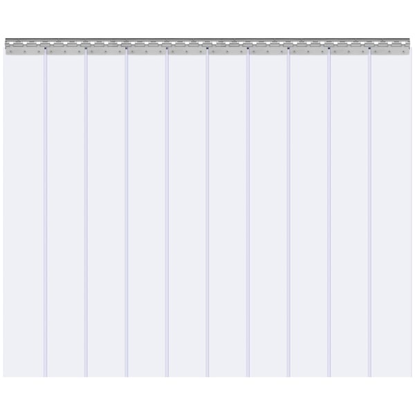 Stripgardin, PVC-dörrgardin, 152,4x213,4 cm, Klar, Plast