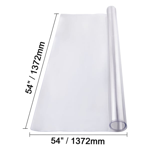 Bordsskydd, 137x137 cm, Transparent, PVC