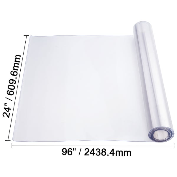 Bordbeskytter, 61x244 cm, Transparent, PVC