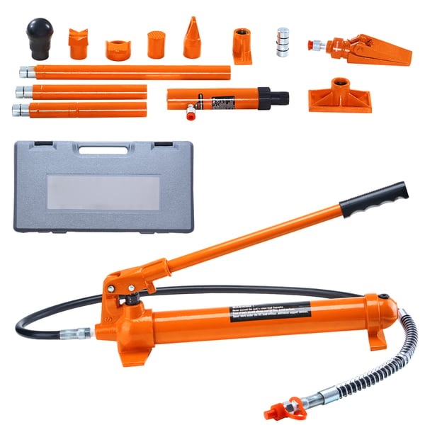 Hydraulisk domkraftssats, 12 ton Porta Power, 132 mm slaglängd, orange, förvaringsväska