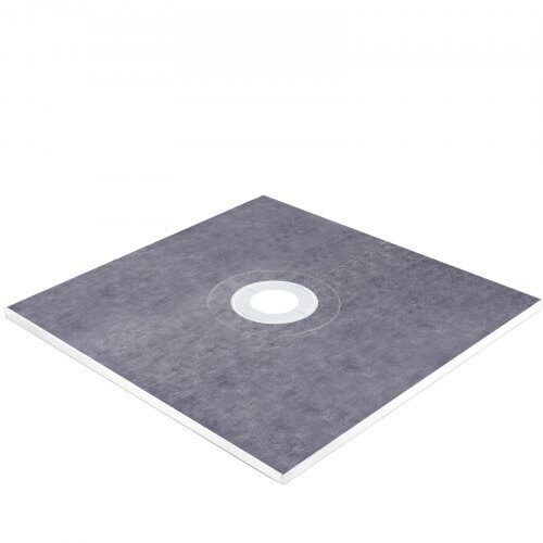 Brusekant-sæt, 121,9x121,9 cm, grå, vandtæt badeværelsesinstallation
